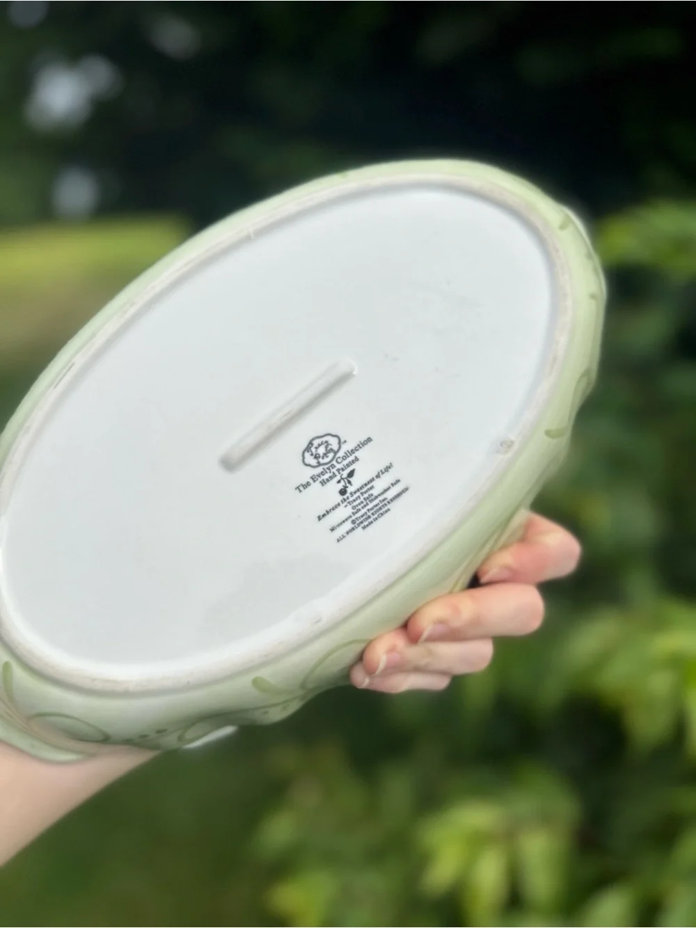 Tracy Porter Evelyn Collection Hand Painted Oval Baking/Serving Dish Floral